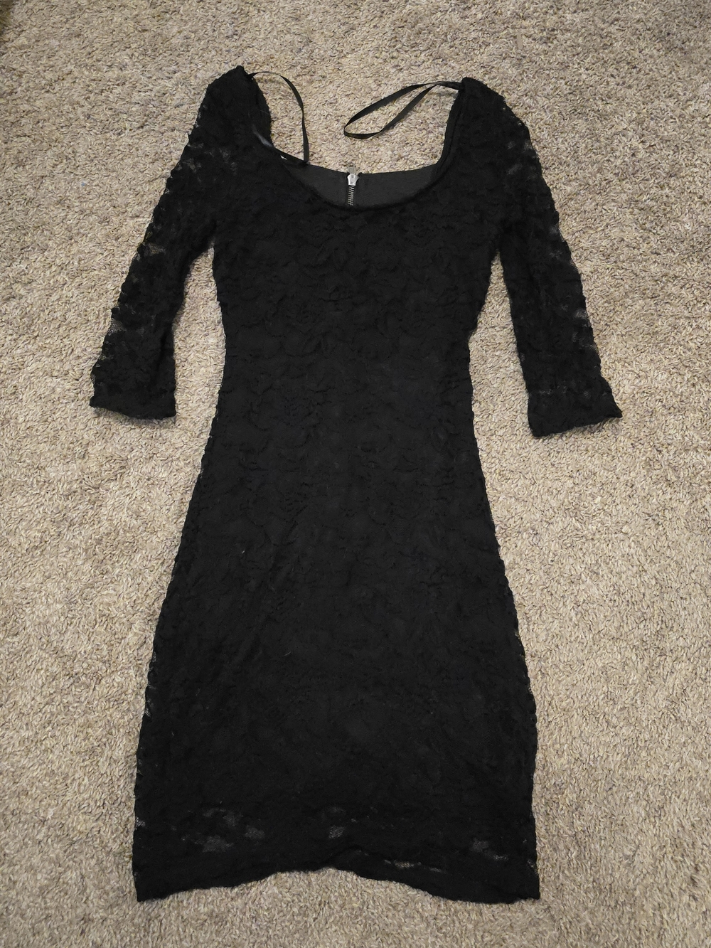 Lace Scoop Neck Dress
